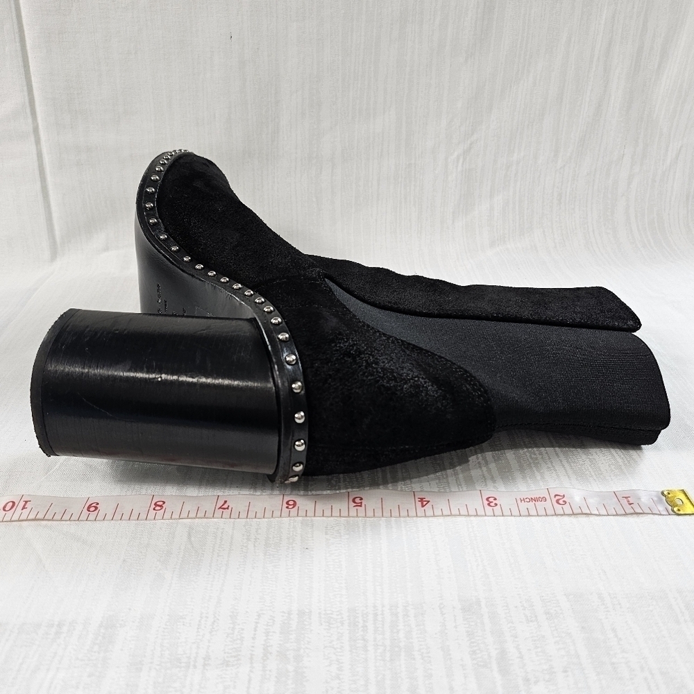 Rag & Bone Black Suede Studded Chelsea Booties Size 39 - Picture 13 of 16